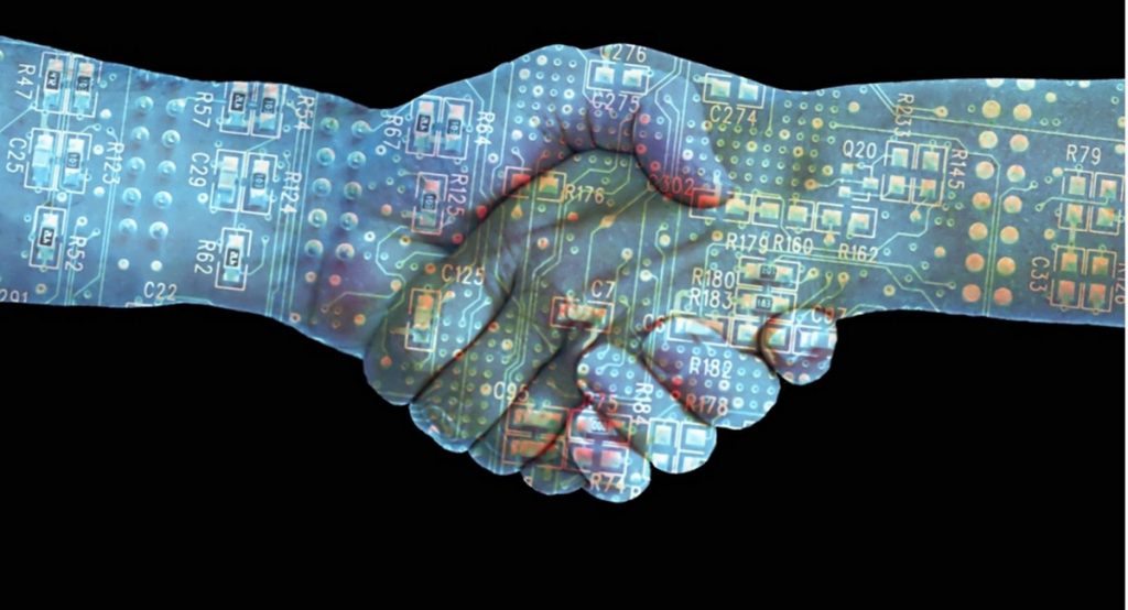 blockchain-handen