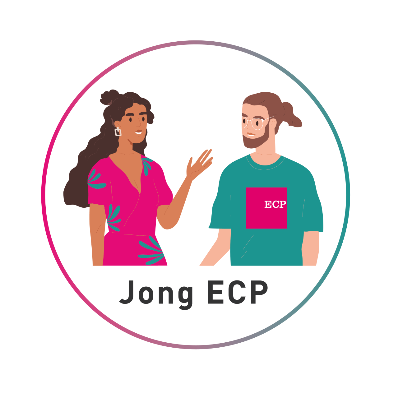 Logo Jong ECP in huisstijl ECP