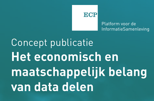 Titel publicatie en wit ECP logo op groene achtergrond