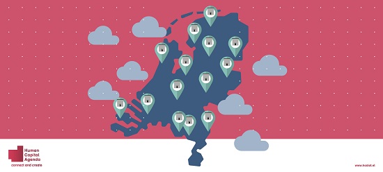 Kaart Nederland met opschalingsinitiatieven
