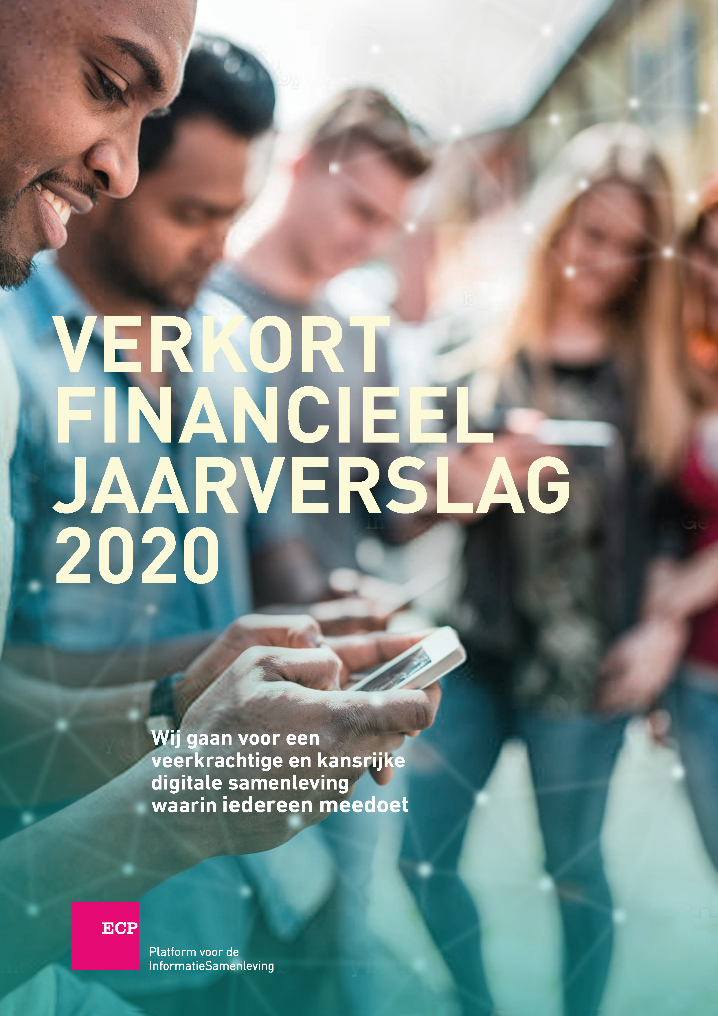 Dit is de cover van het jaarverslag 2020 van ECP