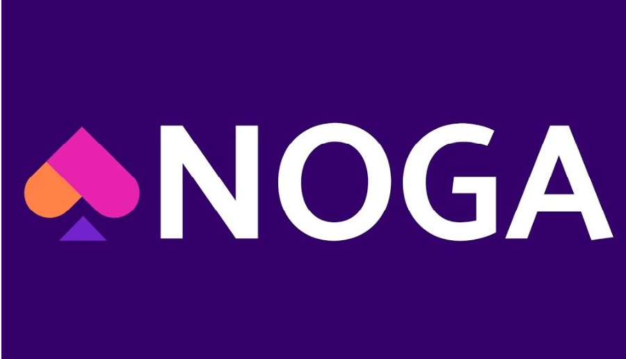 logo en tekst NOGA met een schoppenicoon