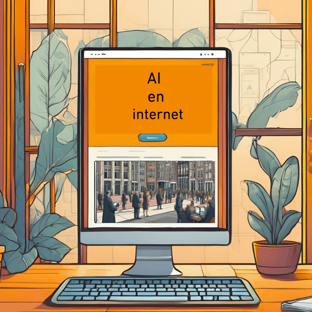 beeldscherm met daarop, ai en internet.